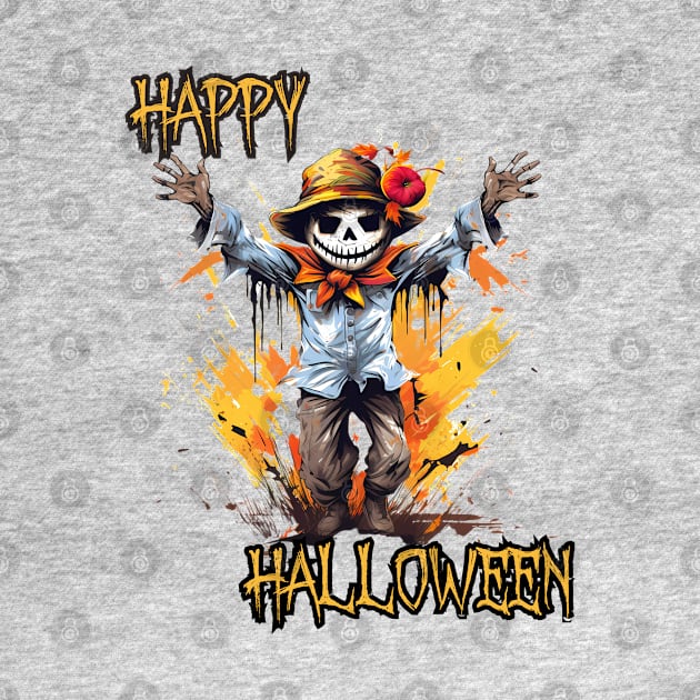 Spooky Scarecrow Happy Halloween by DivShot 